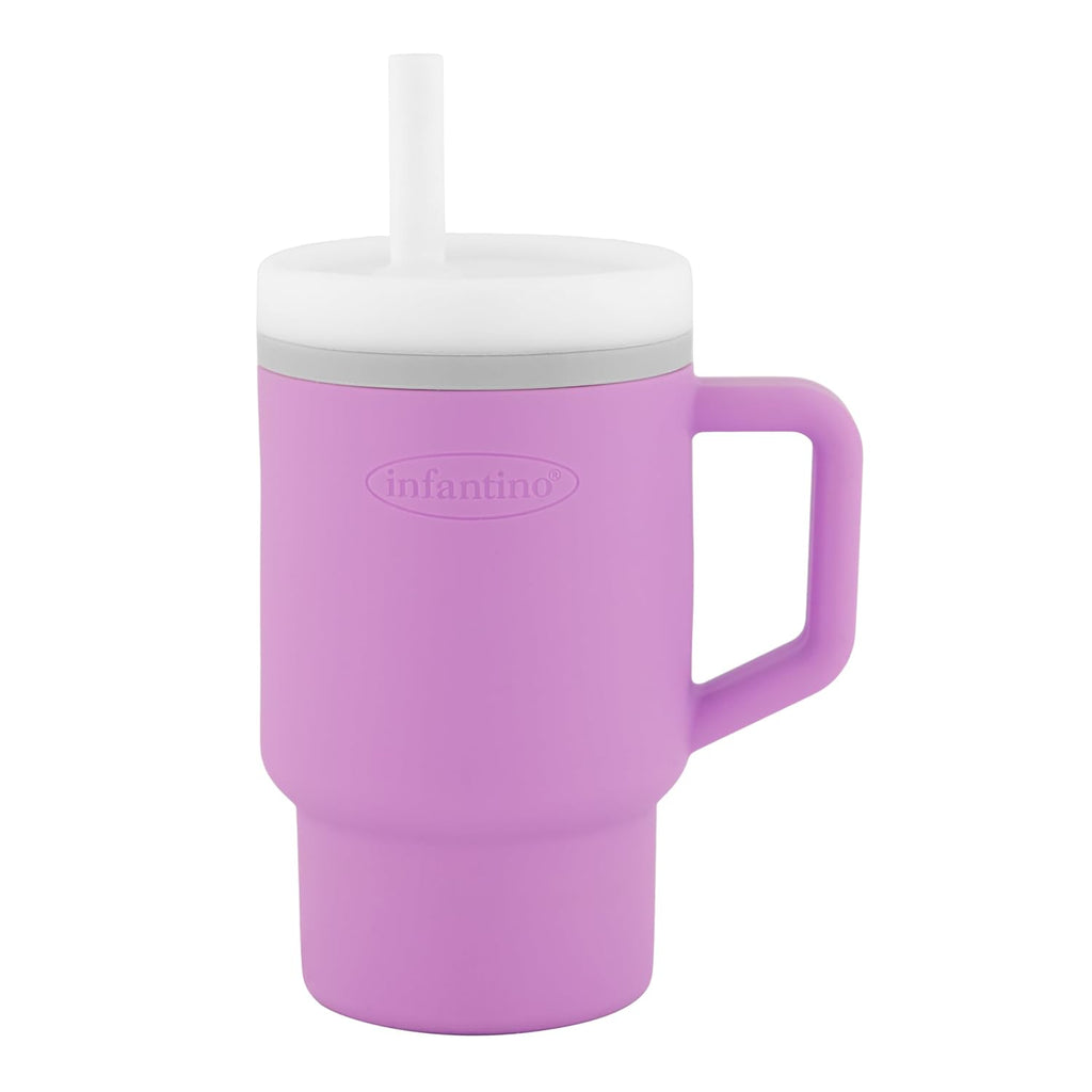 Infantino My 1st Tumbler – Adorable Miniature Tumbler with Leak-Resistant Sipper  Lilac Age- 6 Months & Above