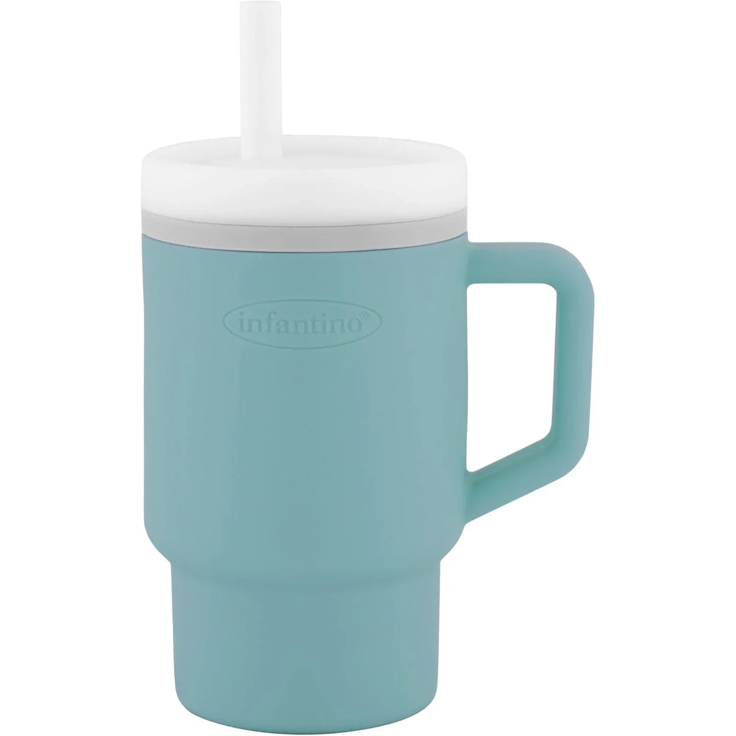 Infantino My 1st Tumbler – Adorable Miniature Tumbler with Leak-Resistant Sipper Moody Blue Age- 6 Months & Above  