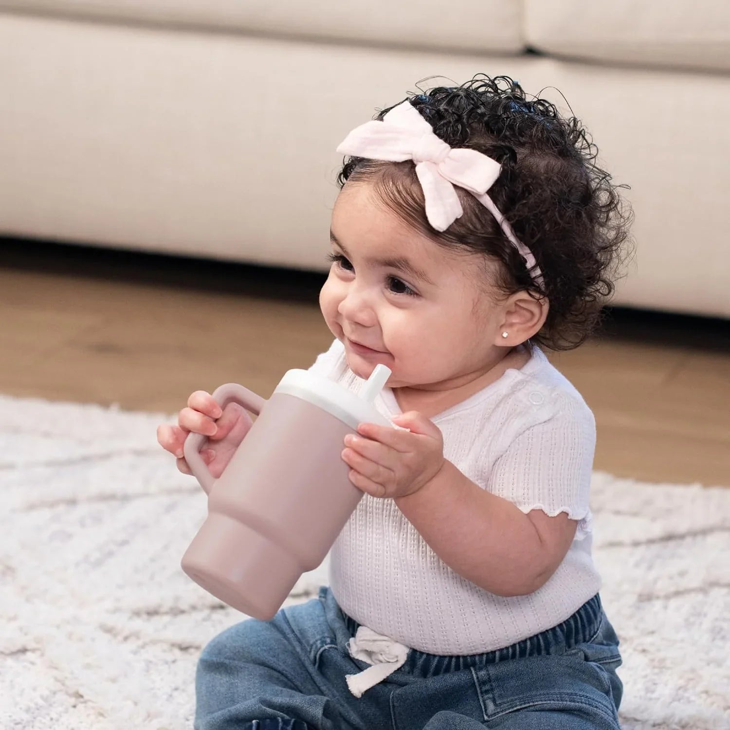Infantino My 1st Tumbler – Adorable Miniature Tumbler with Leak-Resistant Sipper   Pirouette Age- 6 Months & Above