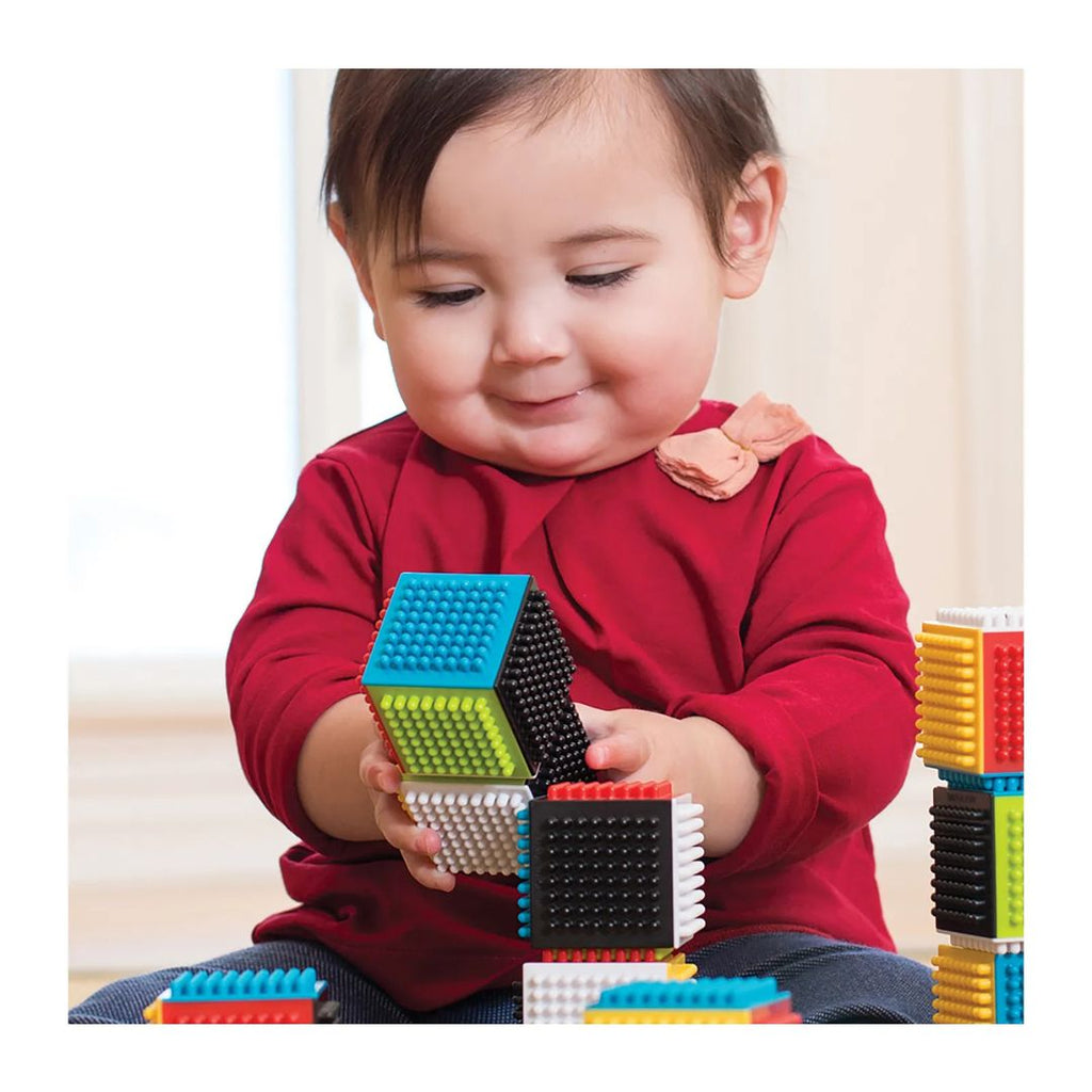 Infantino Press & Stay Sensory Blocks Set of 24 Multicolor Age- 6 ...