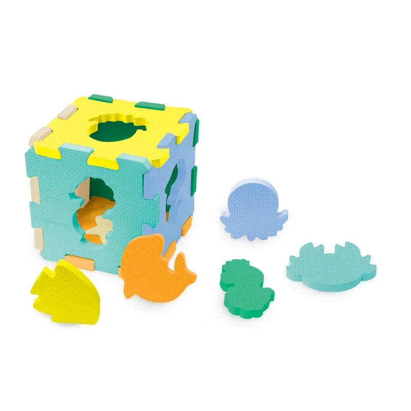 Infantino Sensory Soft Foam Puzzle Mat (6 Pieces) Multicolor Age- Newborn & Above