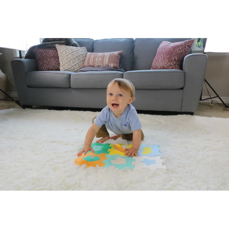 Infantino Sensory Soft Foam Puzzle Mat (6 Pieces) Multicolor Age- Newborn & Above