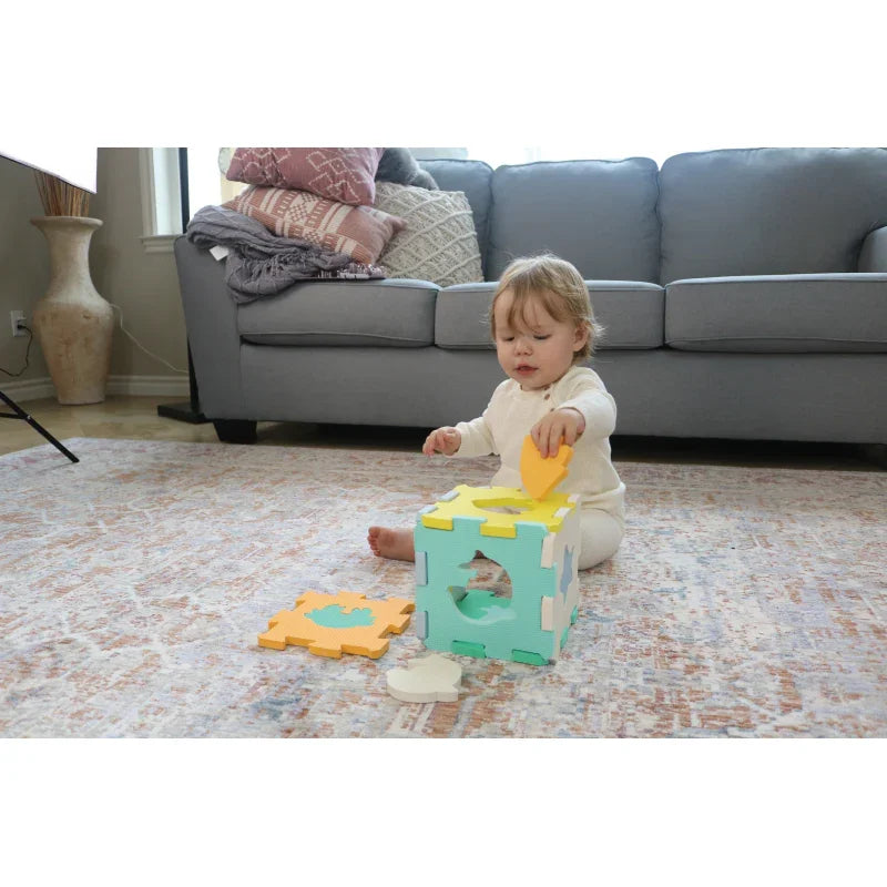 Infantino Sensory Soft Foam Puzzle Mat (6 Pieces) Multicolor Age- Newborn & Above