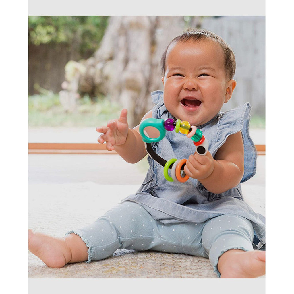 Infantino Shake & Spin Rattling Ring Multicolor Age- Newborn & Above