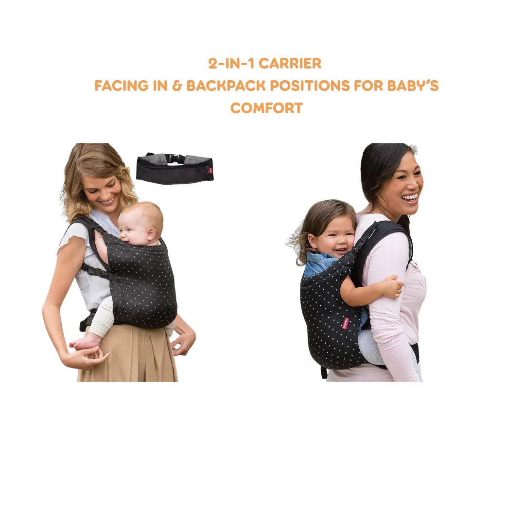 Infantino Zip TraveBaby Carrier Black Age- Newborn & Above