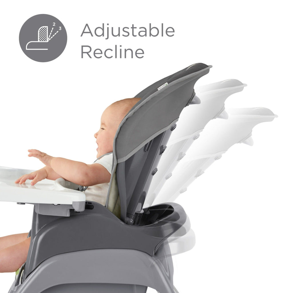Ingenuity Trio 3-in-1 High Chair, Toddler Chair, and Booster Grey/White Age- 6 Months & Above