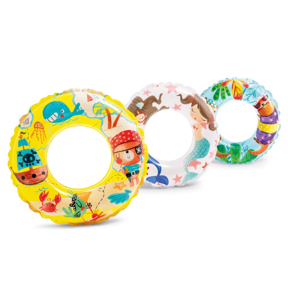 Intex Inflatable Children'S Swim Rings (60Cm)  Age- 6 Years to 9 Years
