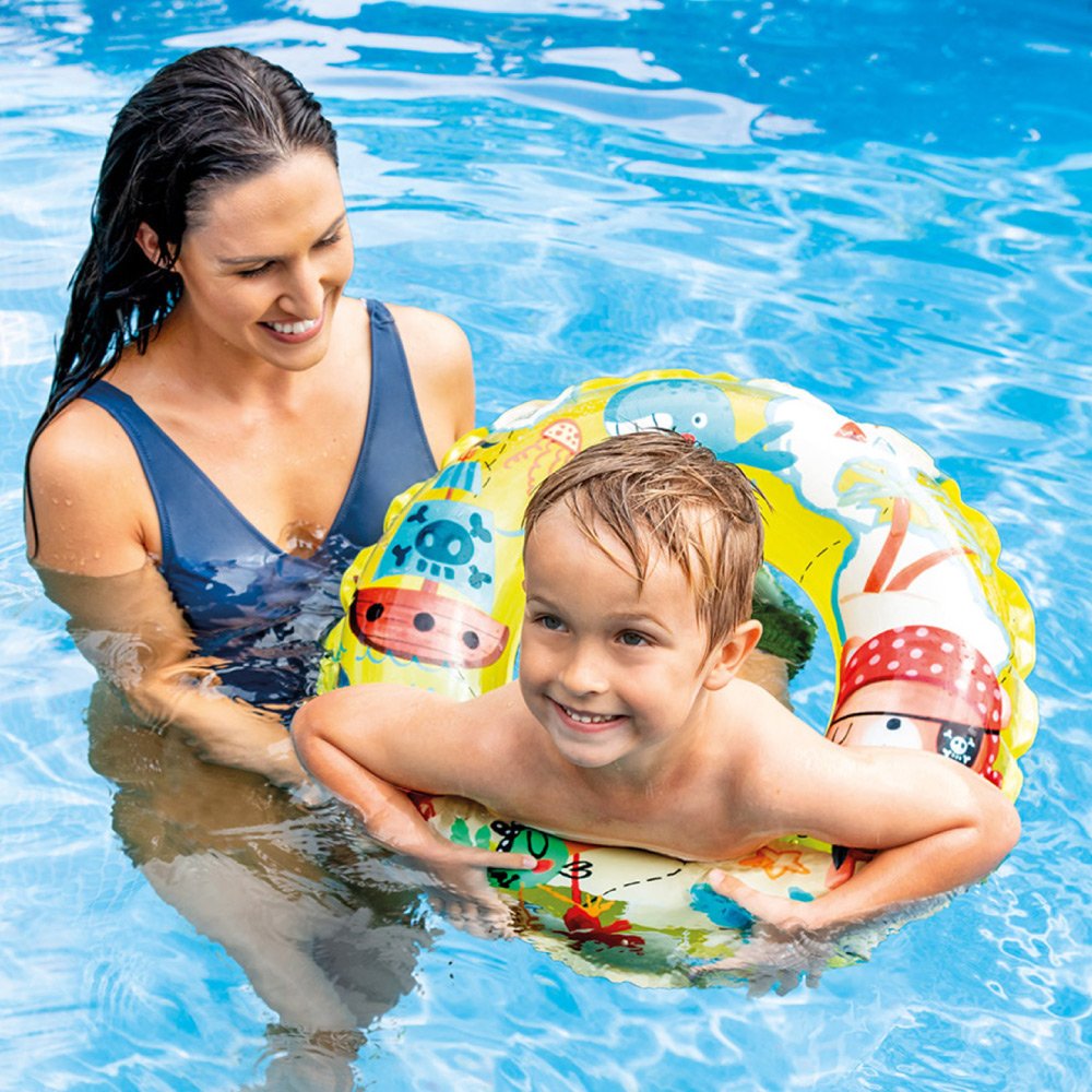 Intex Inflatable Children'S Swim Rings (60Cm)  Age- 6 Years to 9 Years