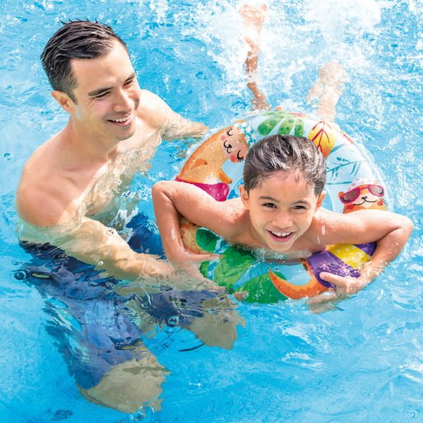 Intex Inflatable Children'S Swim Rings (60Cm)  Age- 6 Years to 9 Years