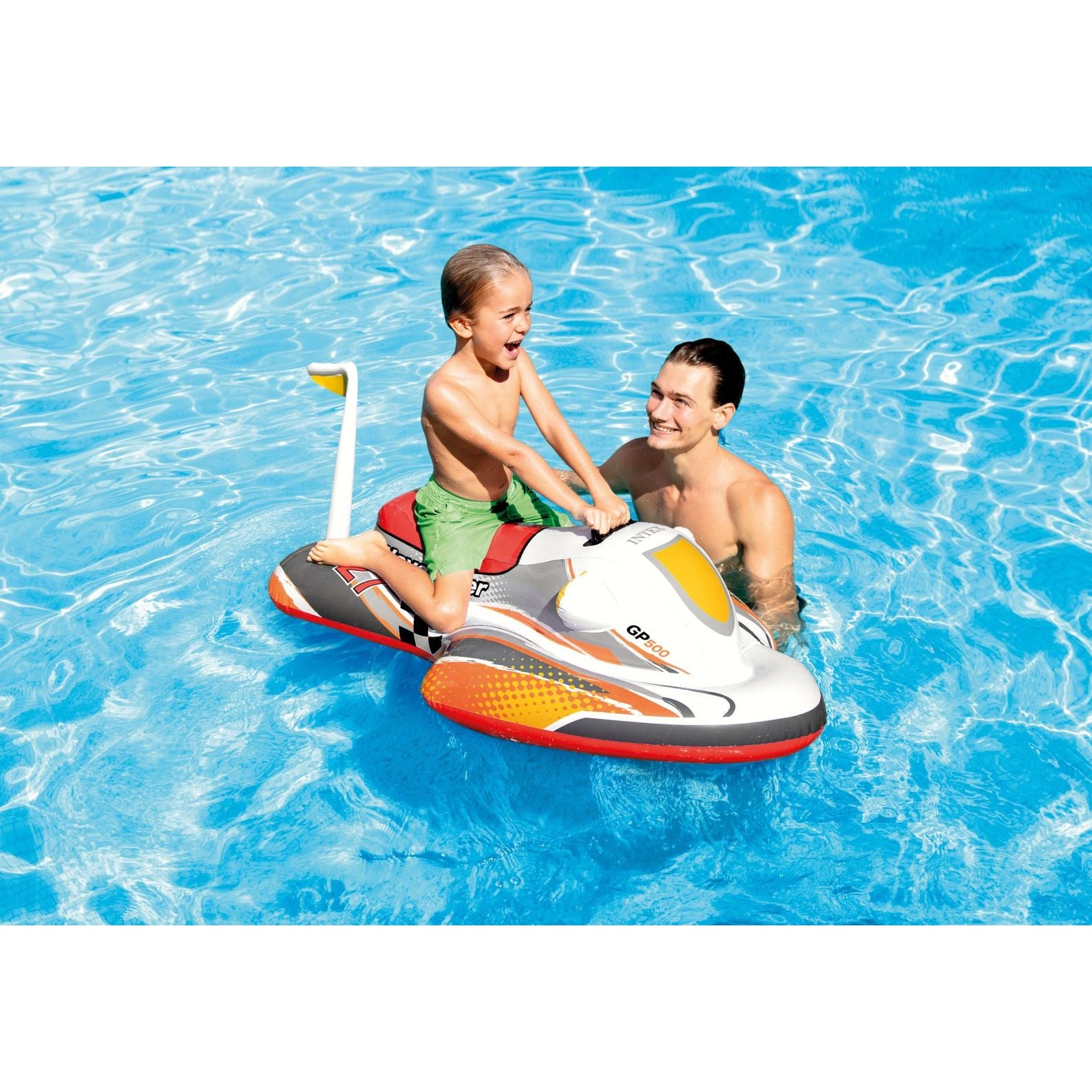 Intex Inflatable Ride On Jet Ski Pool Toy (116Cm) Age- 6 Years and Above
