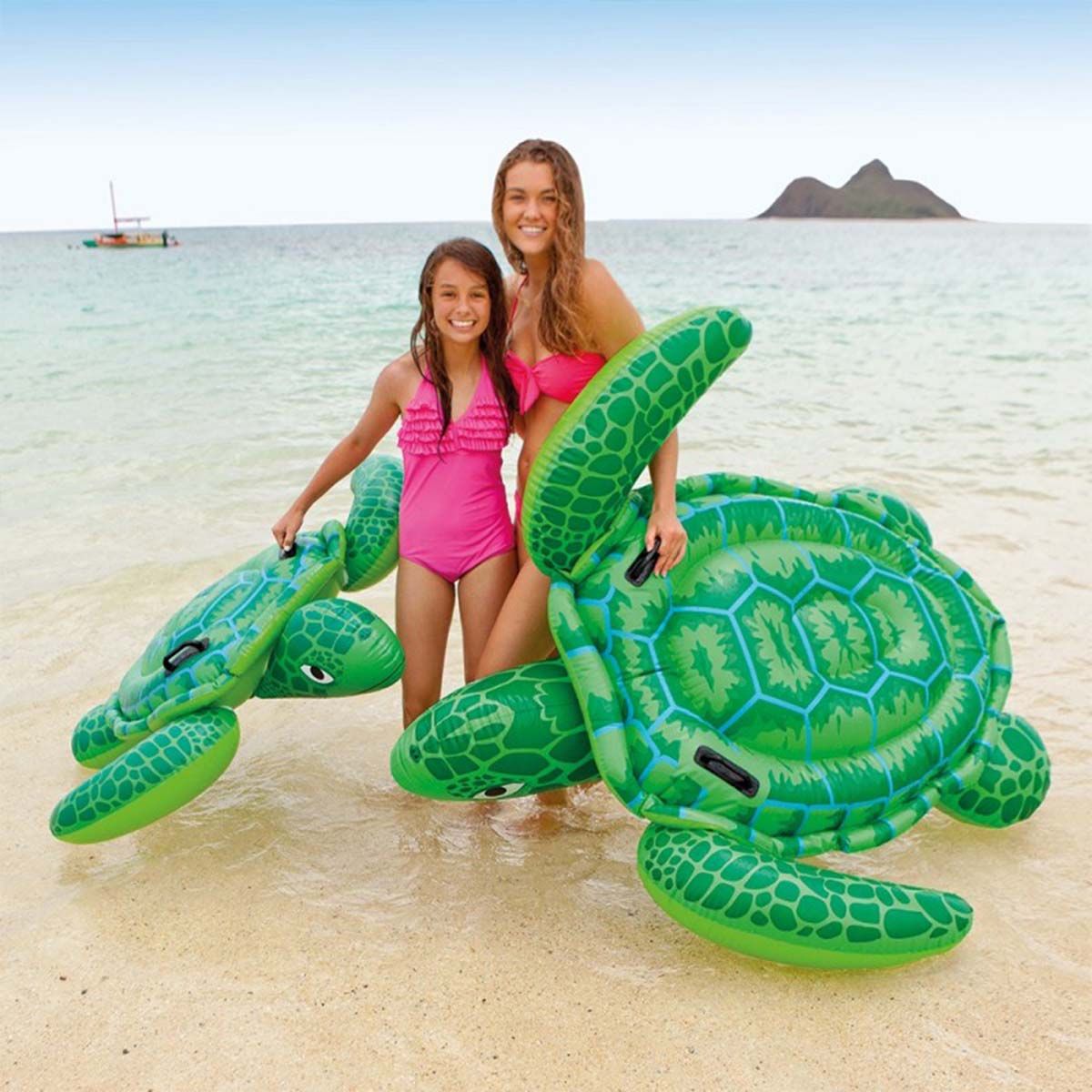 Intex Inflatable Sea Turtle Pool Ride On Toy (150Cm)  Age- 9 Years and Above