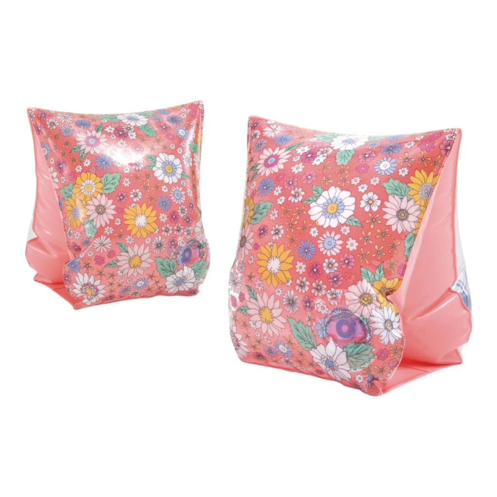 Intex Pink Flowery Girl's Swimming Arm Bands Age- 3 Years to 6 Years