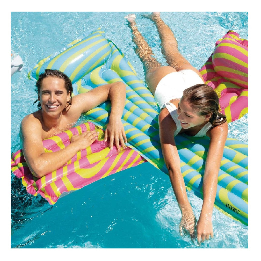 Intex  Razzle Dazzle Pattern Inflatable Lilo Mat (183Cm) Age- 9 Years and Above 