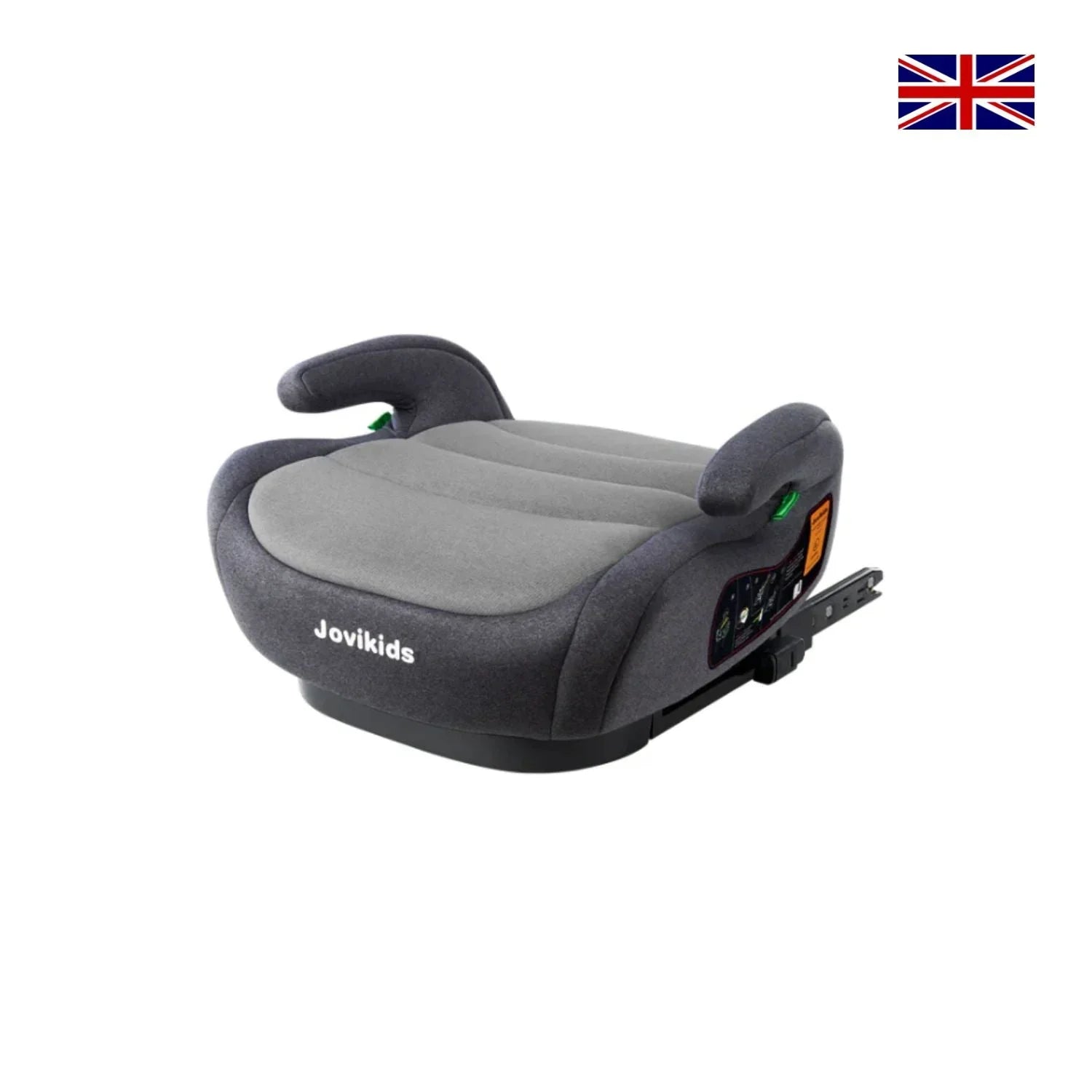 Jovikids I-Size Booster Seat with ISOFIX 125-150 cm Group 3 (WD020) Black Age- 6 Years to 12 Years