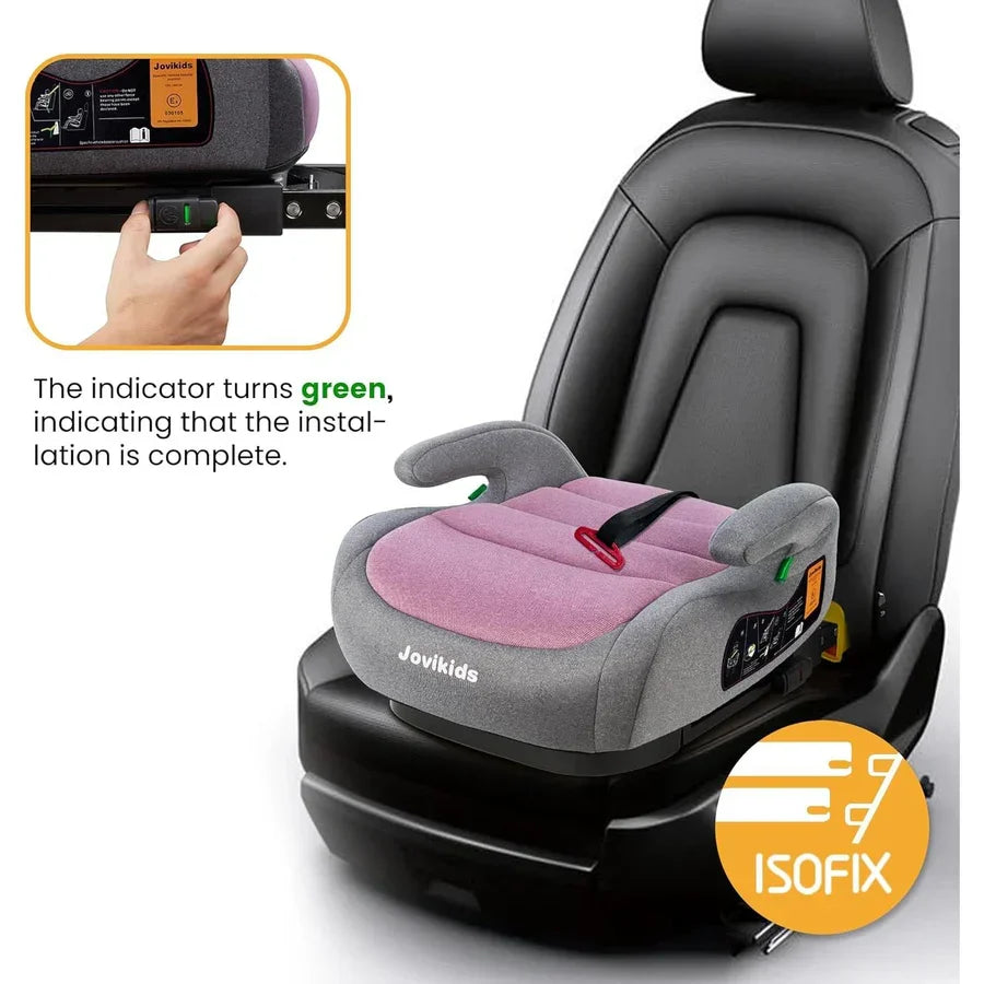 Jovikids I-Size Booster Seat with ISOFIX 125-150 cm Group 3 (WD020) Green Age- 6 Years to 12 Years
