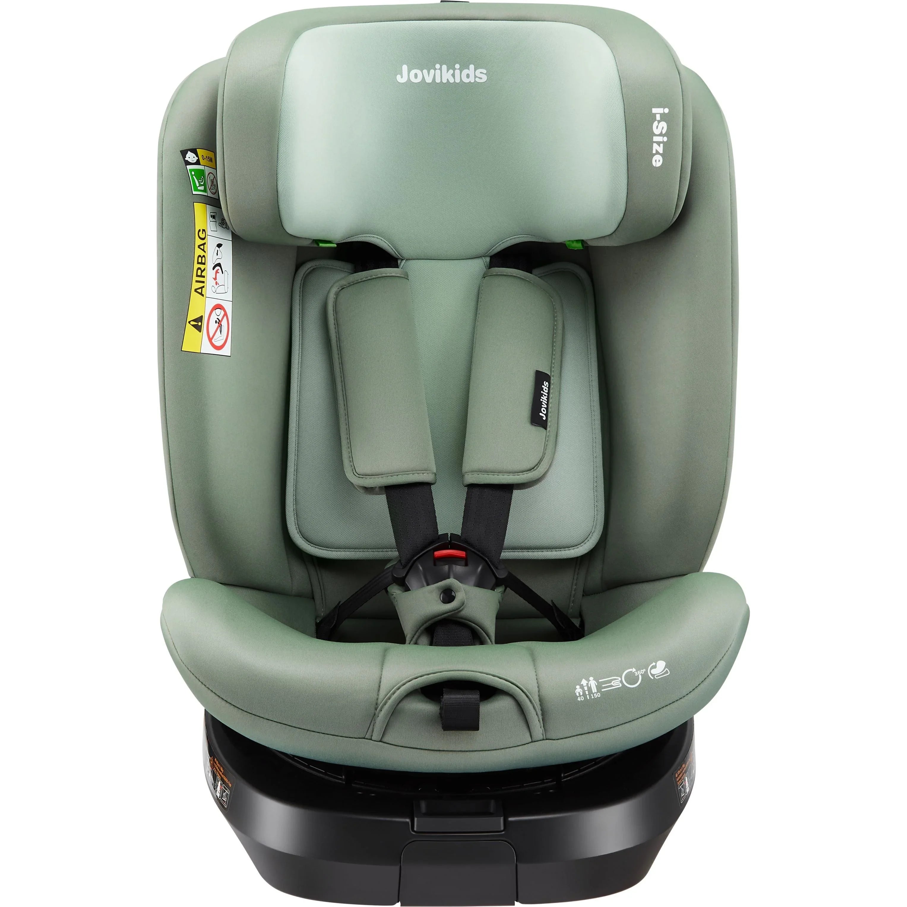 Jovikids ISOFIX Car Seat 360° for 40-150cm Kids Group 0+1/2/3 Green Age- Newborn to 12 Years