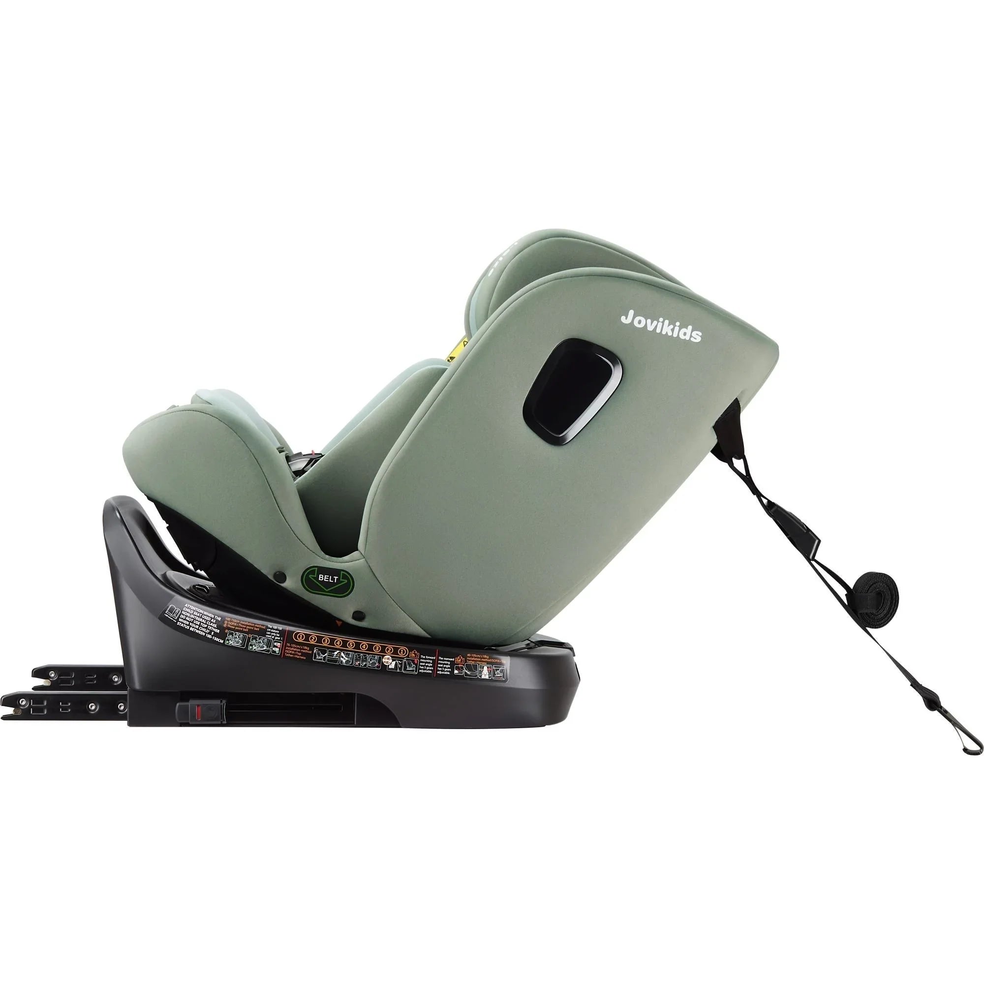 Jovikids ISOFIX Car Seat 360° for 40-150cm Kids Group 0+1/2/3 Green Age- Newborn to 12 Years