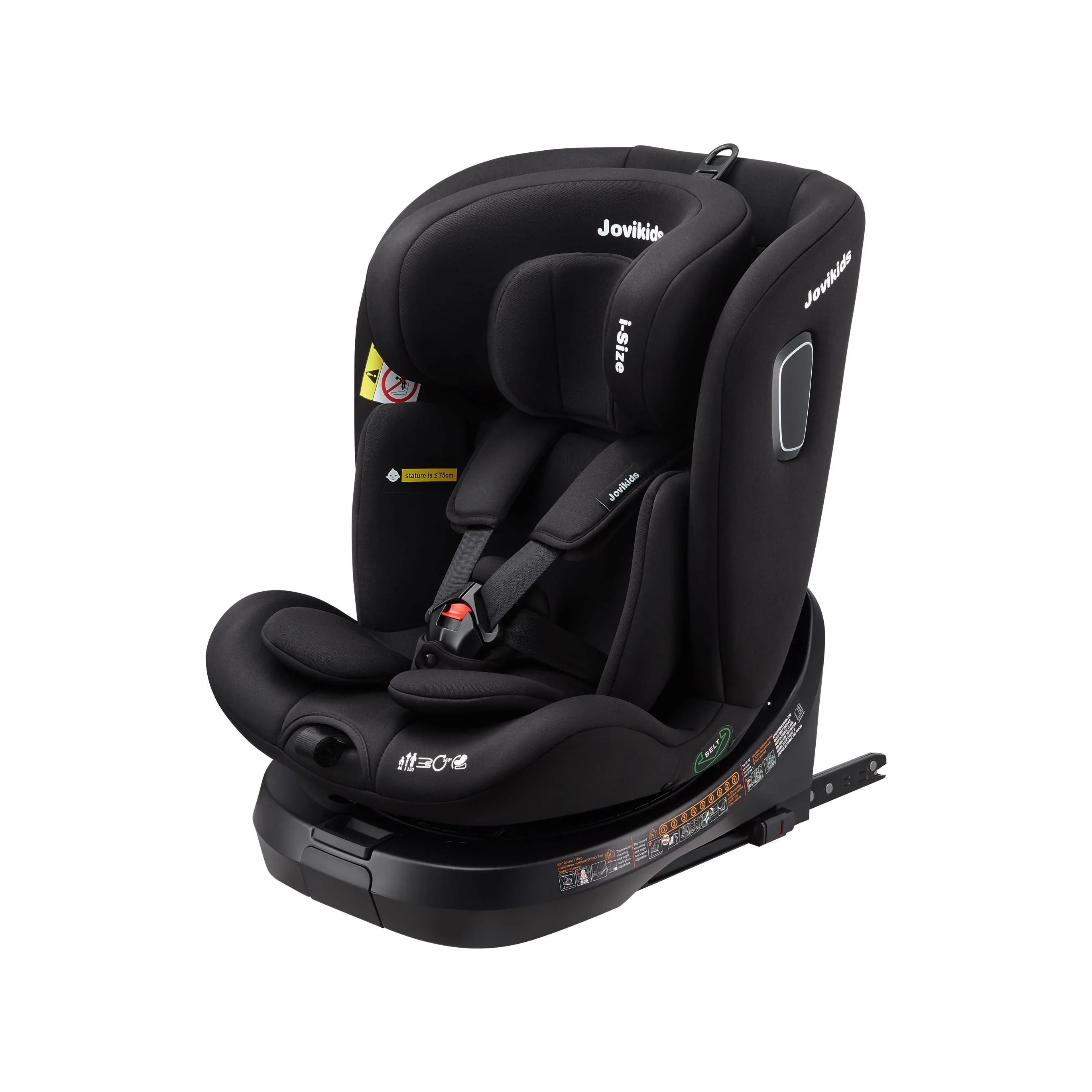 Jovikids ISOFIX Car Seat 360° for 40-150cm Kids Group 0+1/2/3 WDCS001 Black Age- Newborn to 12 Years