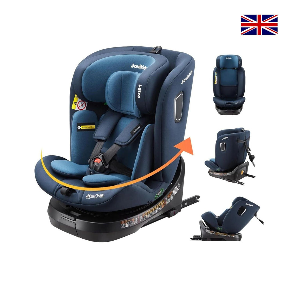 Jovikids ISOFIX Car Seat 360° for 40-150cm Kids Group 0+1/2/3 WDCS001 Blue Age- Newborn to 12 Years