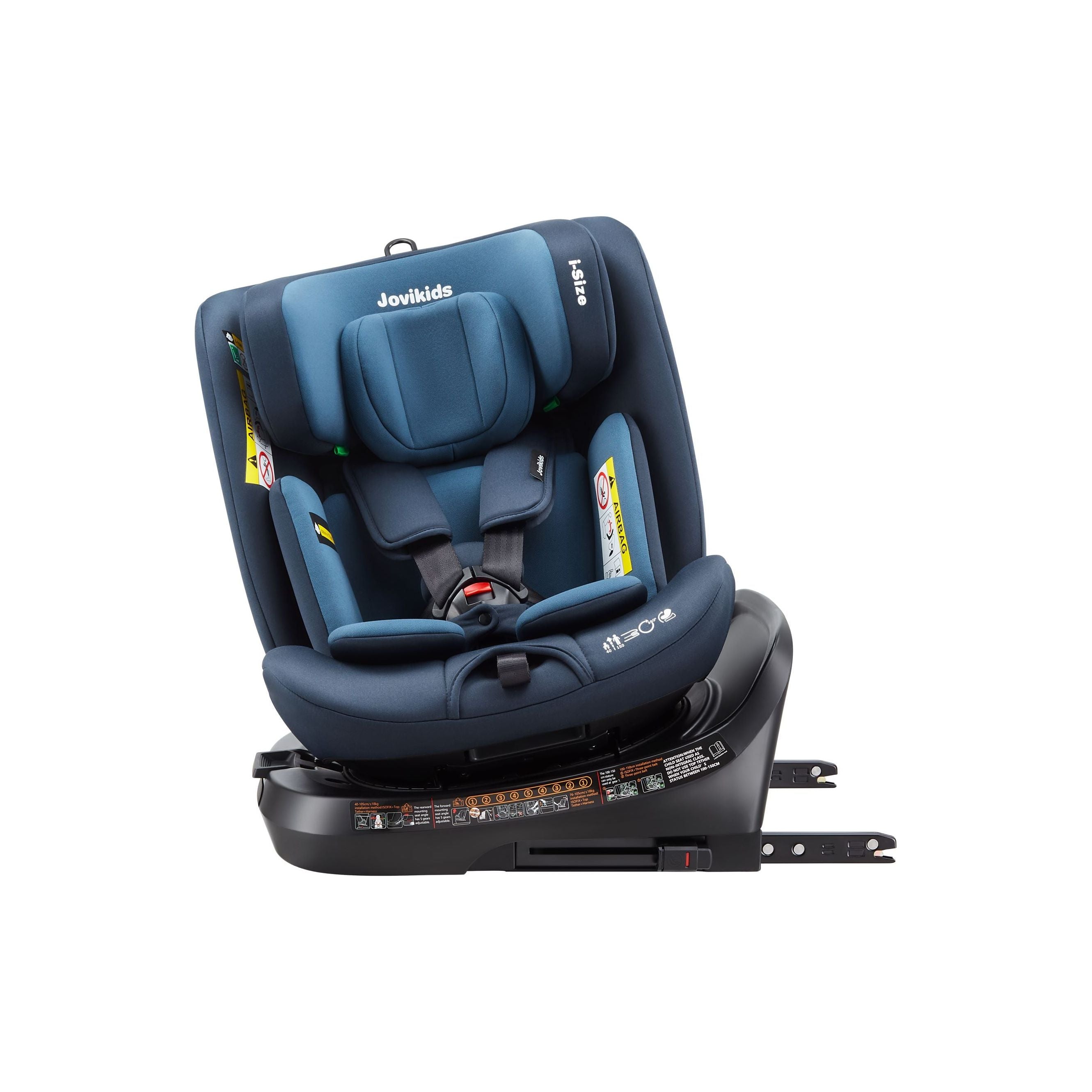 Jovikids ISOFIX Car Seat 360 for 40 150cm Kids Group 0 1 2 3 WDCS001 Blue Age Newborn to 12 Years Peekaboo