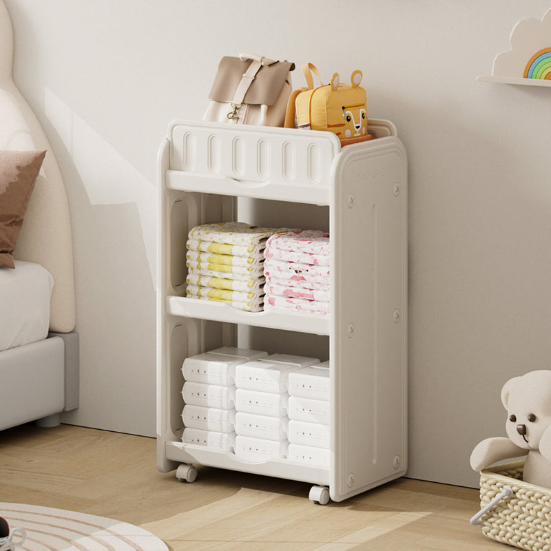 Kids 3-Tier Toy & Book Storage Organizer with 2 Pull-Out Bins – Children’s Toy Shelf & Storage Rack for Playroom, Bedroom & Nursery Age- Newborn & Abobve