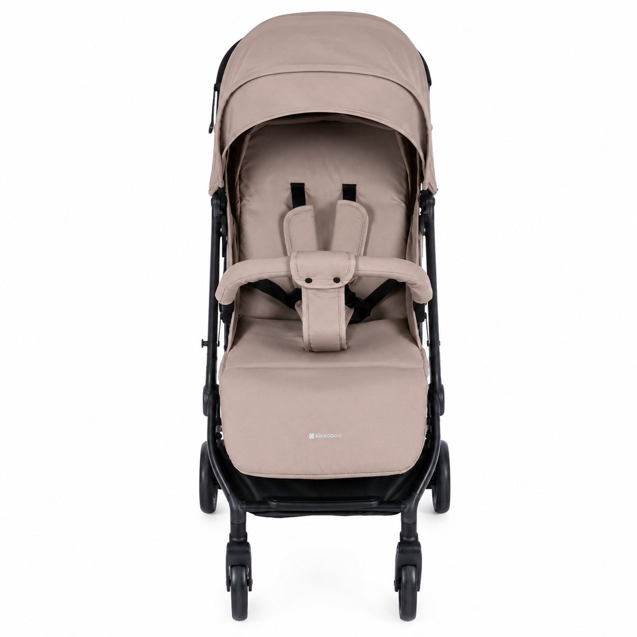 KikkaBoo Ruby Lightweight Ultra-Compact Fold Baby Stroller with Reclining Seat, UV Canopy & Foldable Travel Design Beige Age- Newborn to 36 Months (Up to 15 kg)