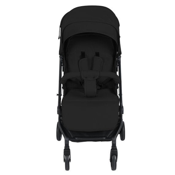 KikkaBoo Ruby Lightweight Ultra-Compact Fold Baby Stroller with Reclining Seat, UV Canopy & Foldable Travel Design Black Age-  Newborn to 36 Months (Up to 15 kg)