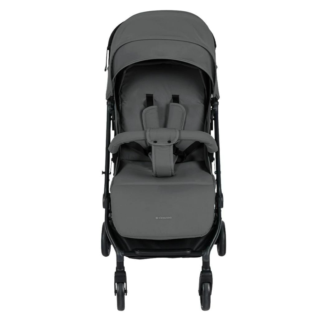KikkaBoo Ruby Lightweight Ultra-Compact Fold Baby Stroller with Reclining Seat, UV Canopy & Foldable Travel Design Grey Age-  Newborn to 36 Months (Up to 15 kg)