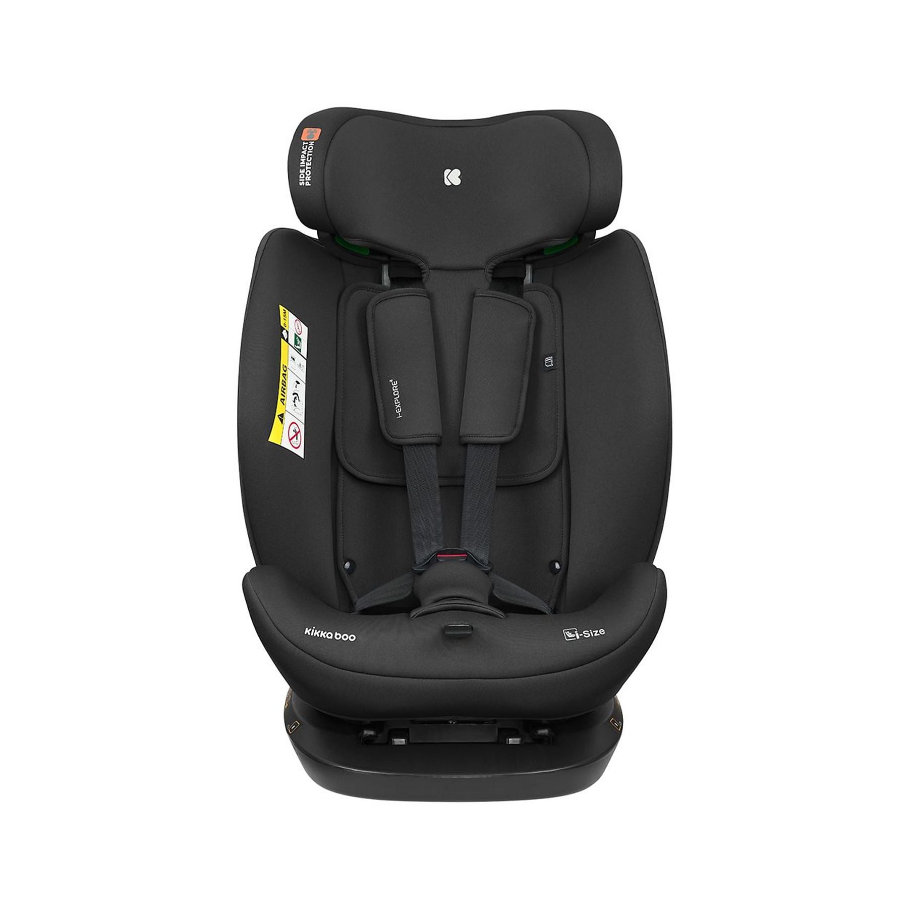 KikkaBoo i-Explore 2 i-Size Car Seat for  Group 0+/1/2/3 (40–150 cm) Black Age- Newborn to 12 Years