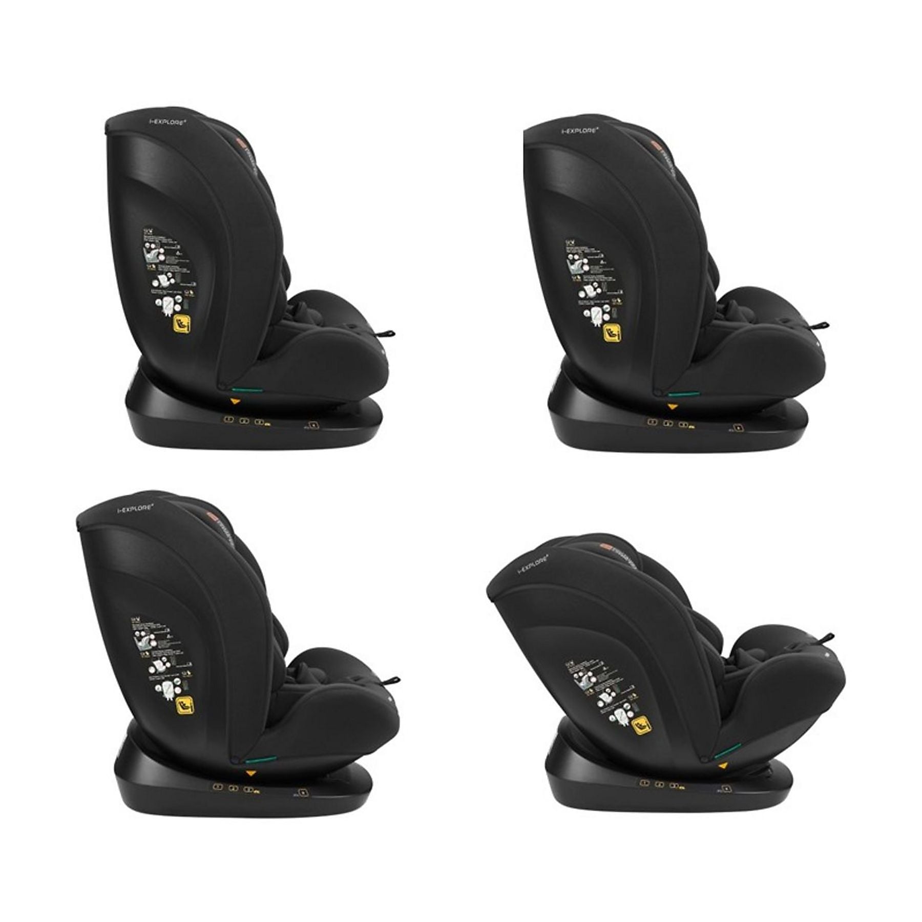 KikkaBoo i-Explore 2 i-Size Car Seat for  Group 0+/1/2/3 (40–150 cm) Black Age- Newborn to 12 Years