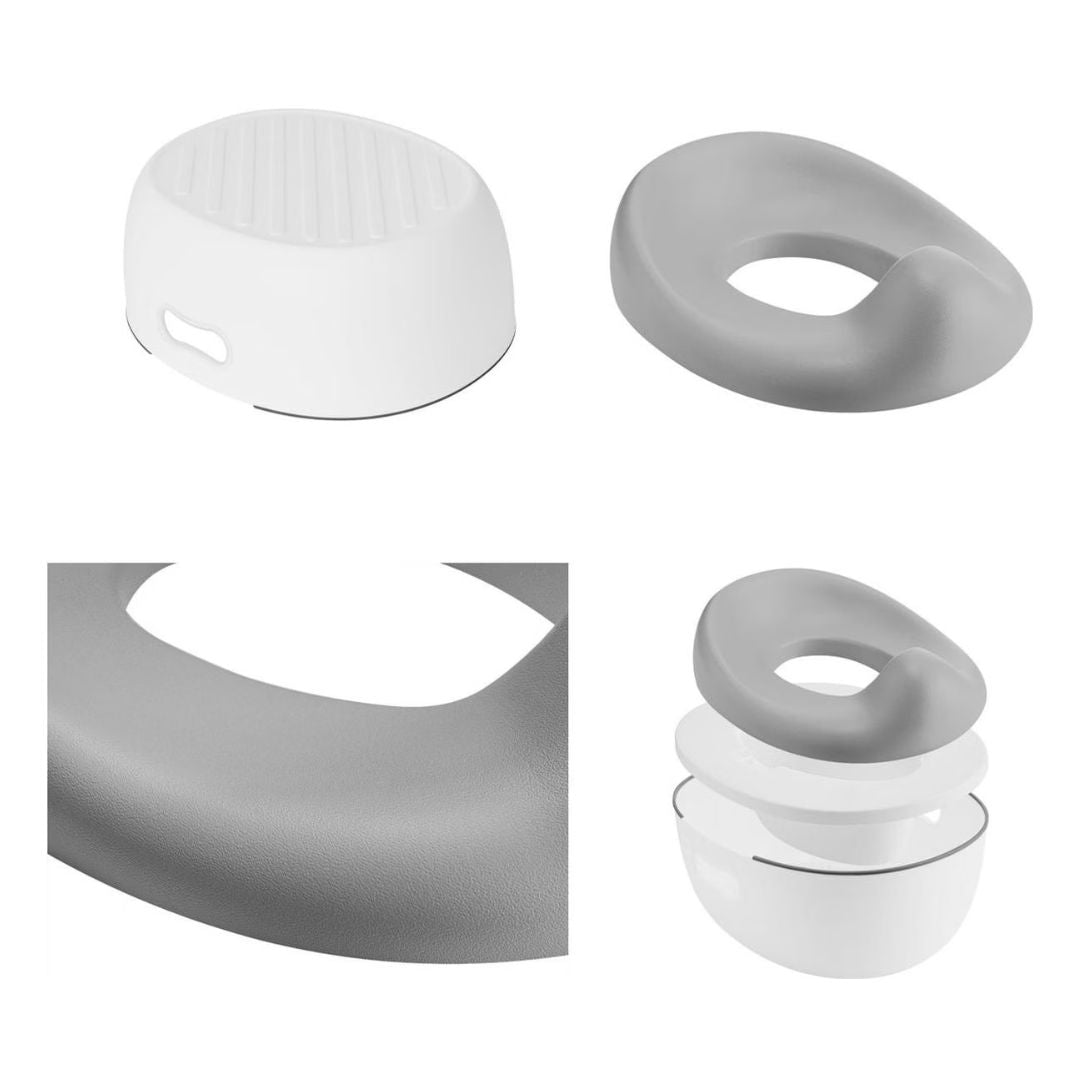 Kikkaboo 2-In-1 Trio Potty Training Seat Grey Age- 18 Months & Above