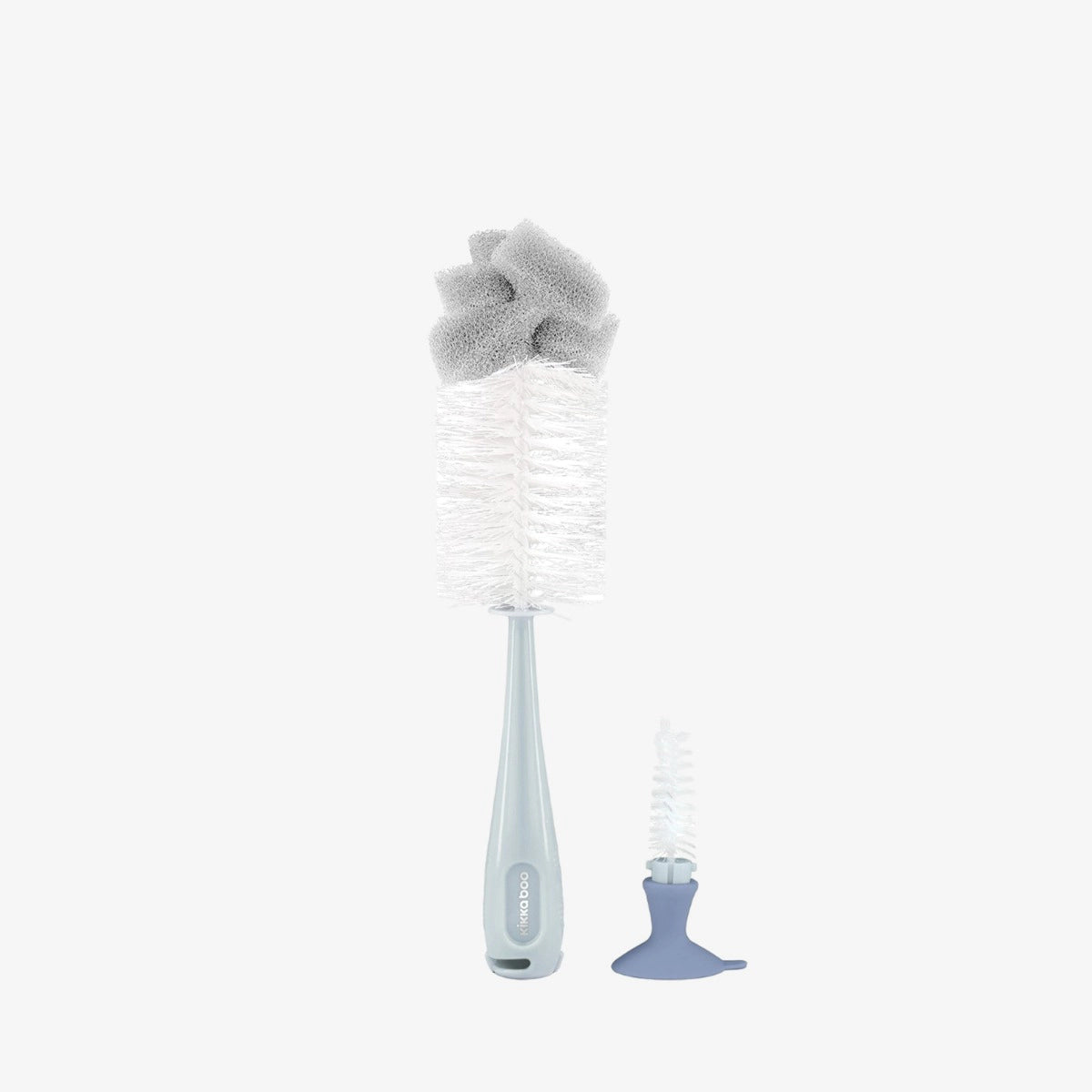 Kikkaboo 2-in-1 Baby Feeding Bottle Brush with Nipple Cleaner Blue Age- Newborn & Above
