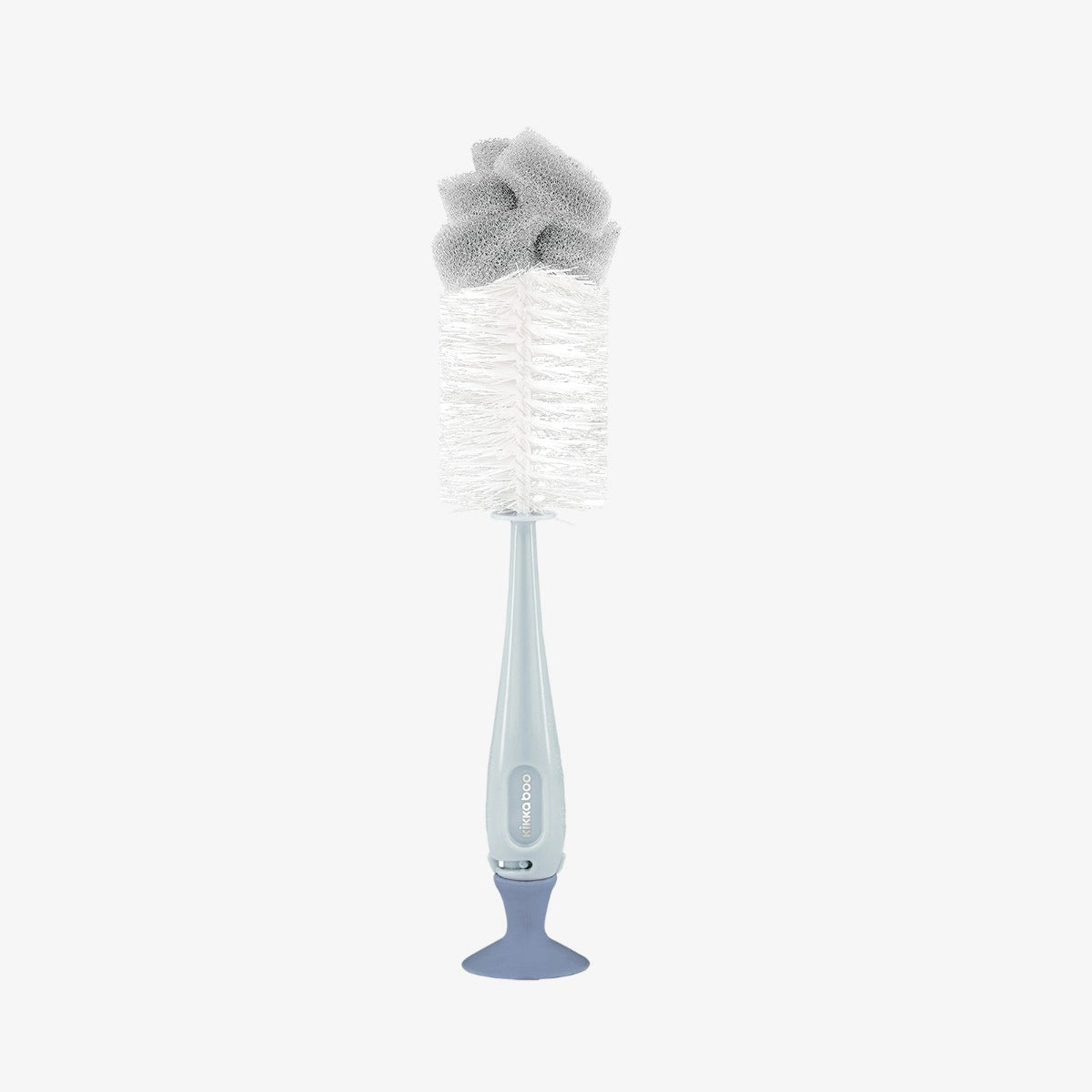 Kikkaboo 2-in-1 Baby Feeding Bottle Brush with Nipple Cleaner Blue Age- Newborn & Above