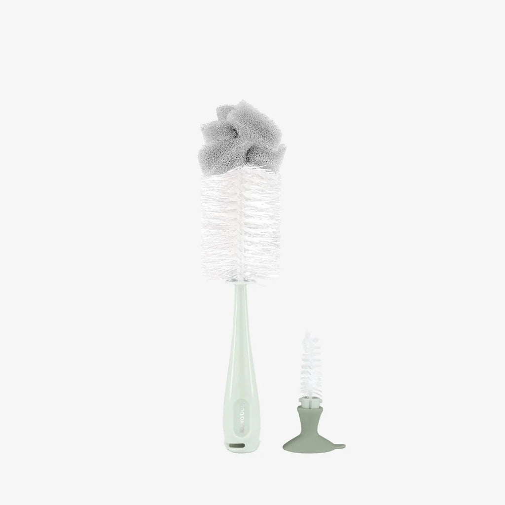 Kikkaboo 2-in-1 Baby Feeding Bottle Brush with Nipple Cleaner Mint Age- Newborn & Above