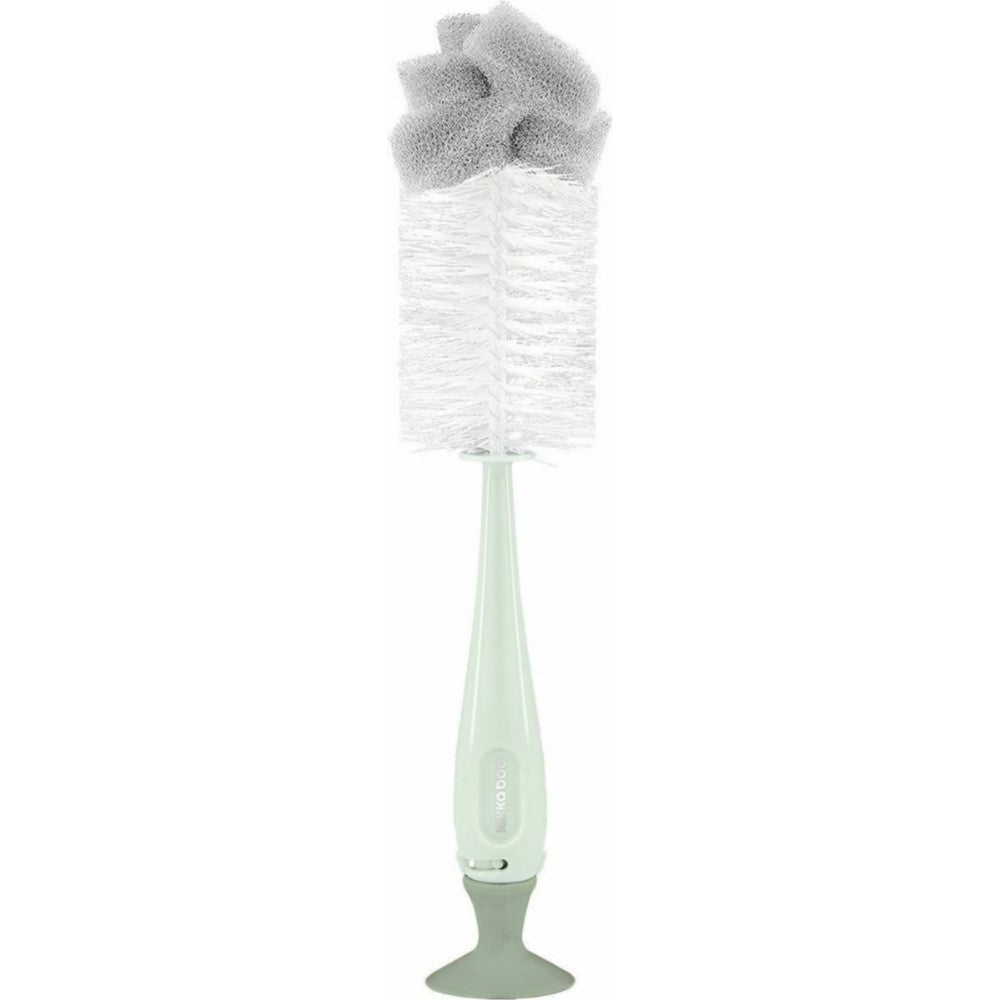 Kikkaboo 2-in-1 Baby Feeding Bottle Brush with Nipple Cleaner Mint Age- Newborn & Above