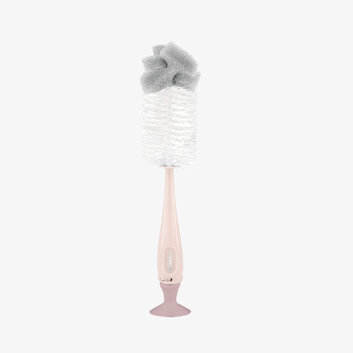 Kikkaboo 2-in-1 Baby Feeding Bottle Brush with Nipple Cleaner Pink Age- Newborn & Above
