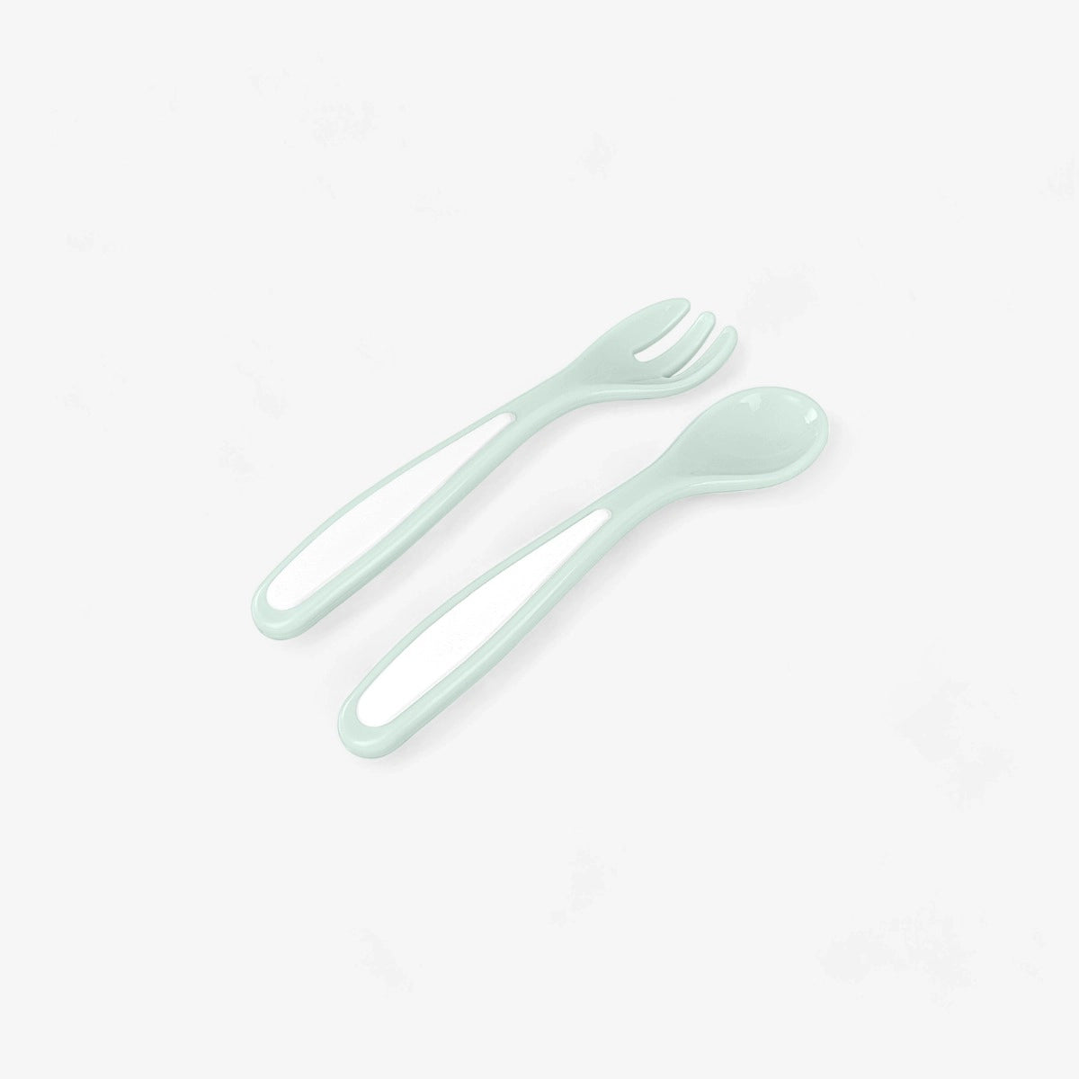 Kikkaboo 4-in-1 Snack Bowl with Fork & Spoon  Mint Age- 6 Months & Above