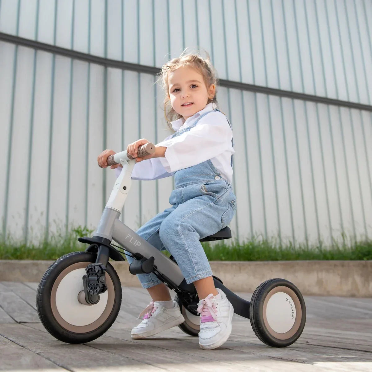 Kikkaboo 5-in-1 Flip Kids Tricycle Beige Age- 12 Months to 5 Years