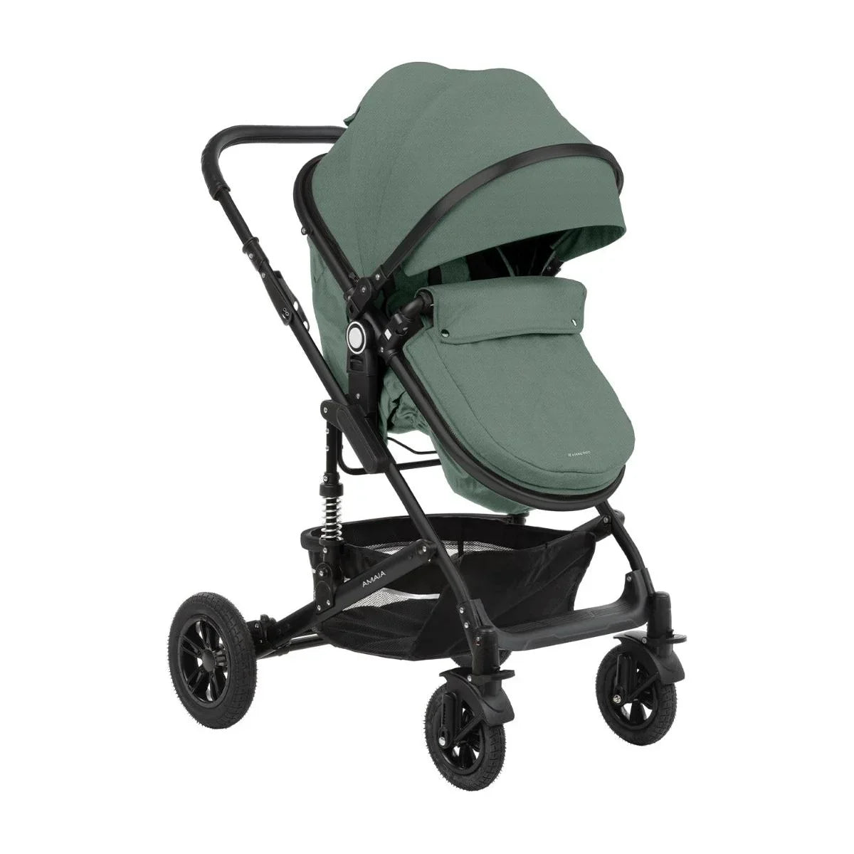 Kikkaboo Amaia 3-In-1 Travel System Stroller with Transferable Seat 2024 Mint Green Age-Newborn & Above (Holds upto 22 Kg)