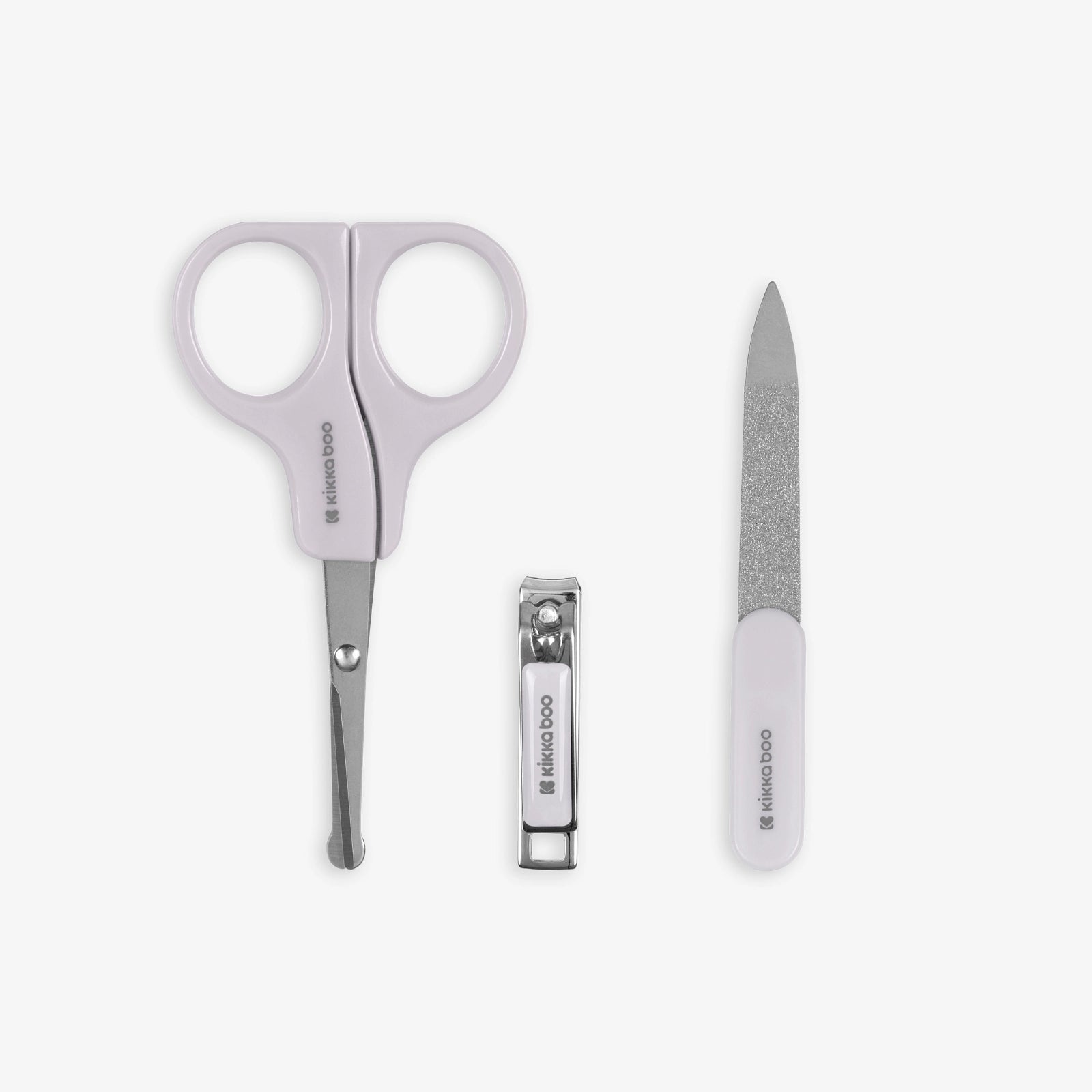 Kikkaboo Baby Manicure Set  of 3 Sally Me  Grey  Age- Newborn & Above