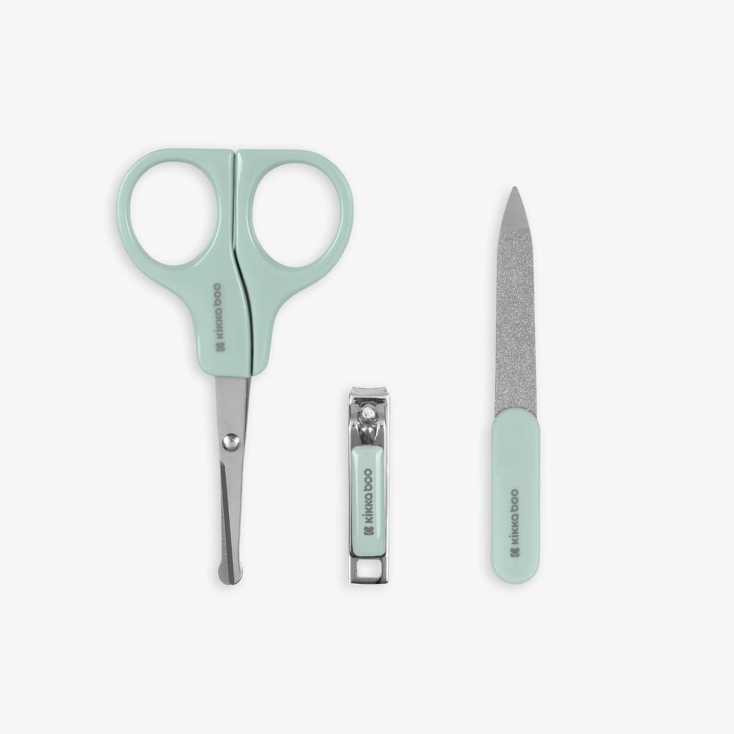 Kikkaboo Baby Manicure Set  of 3 Sleepy Sheep Mint Green Age- Newborn & Above