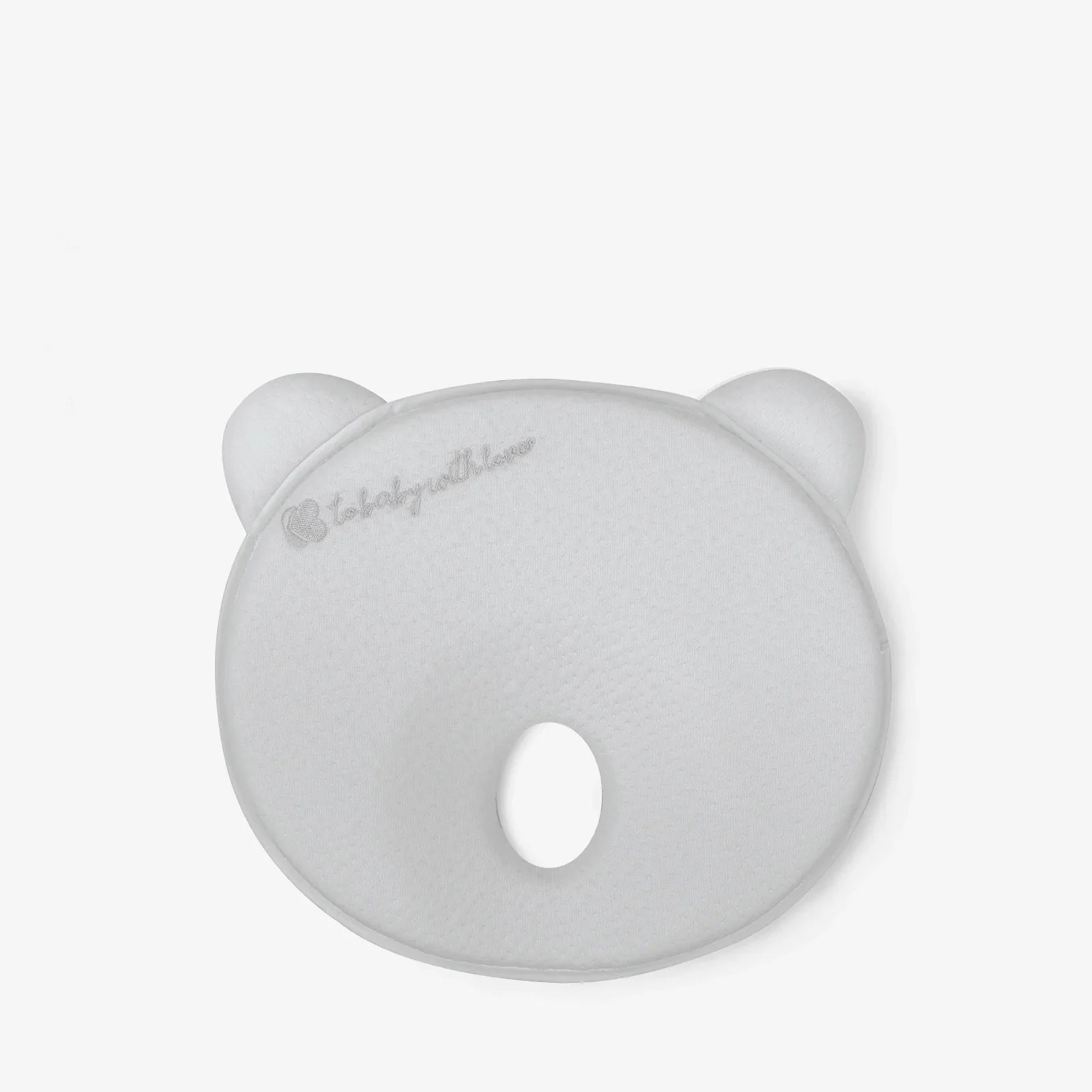 Kikkaboo Bear Shaped Airknit Memory Foam Ergonomic Pillow Grey Age- Newborn to 6 Months