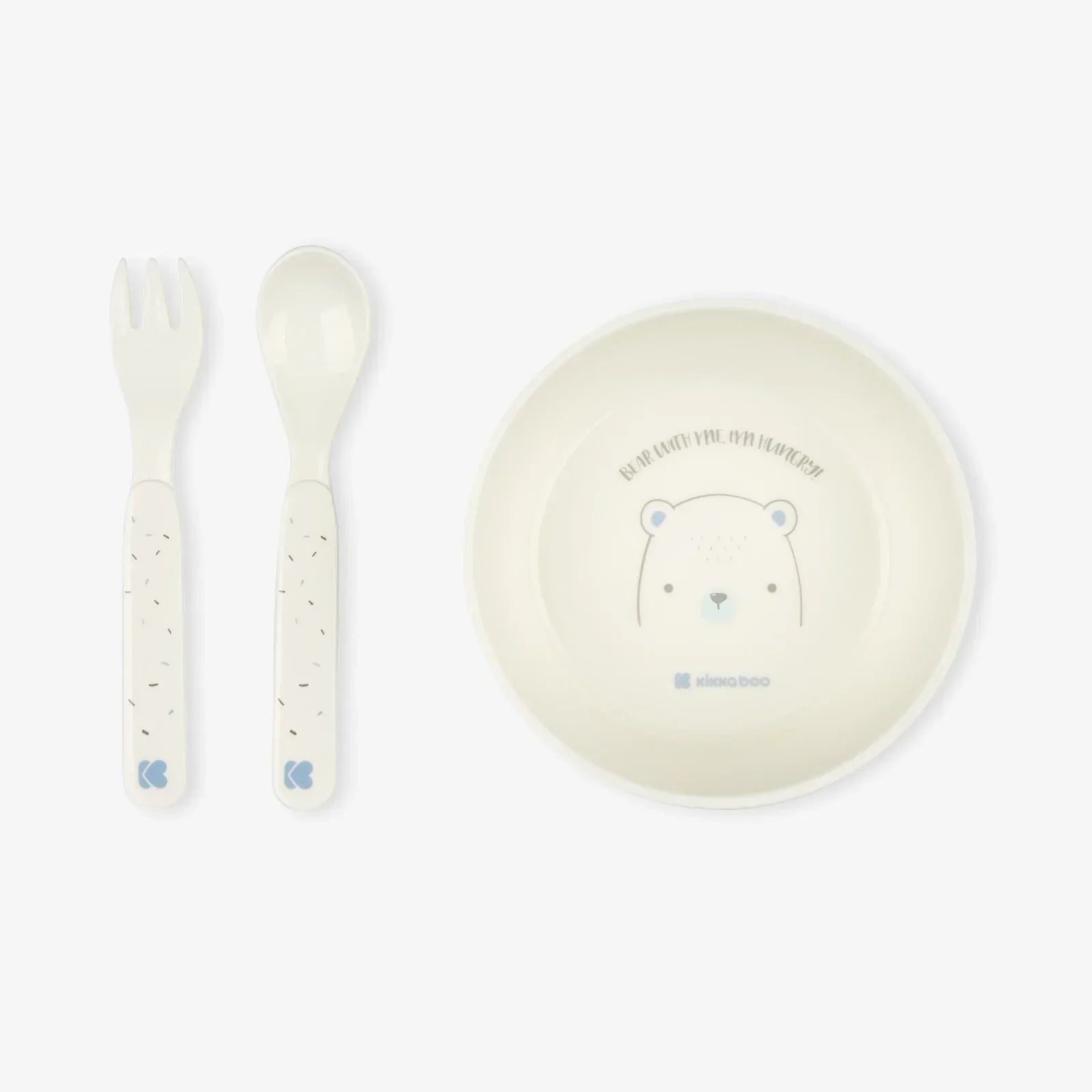 Kikkaboo Bear With Me Tableware PP  Feeding Set of 5  Blue Age- 6 Months & Above
