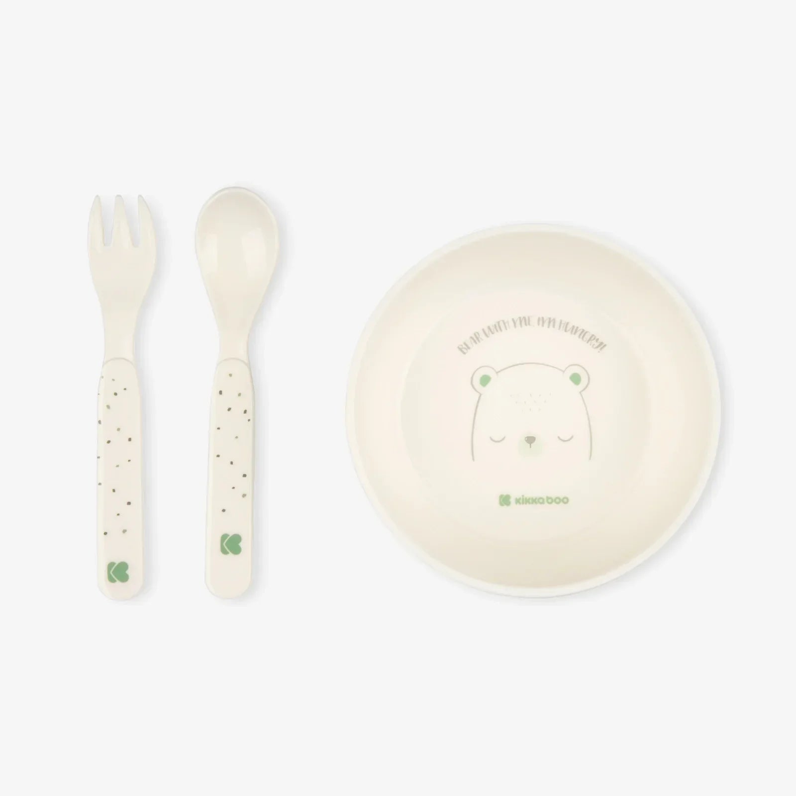 Kikkaboo Bear With Me Tableware PP  Feeding Set of 5  Mint Age- 6 Months & Above