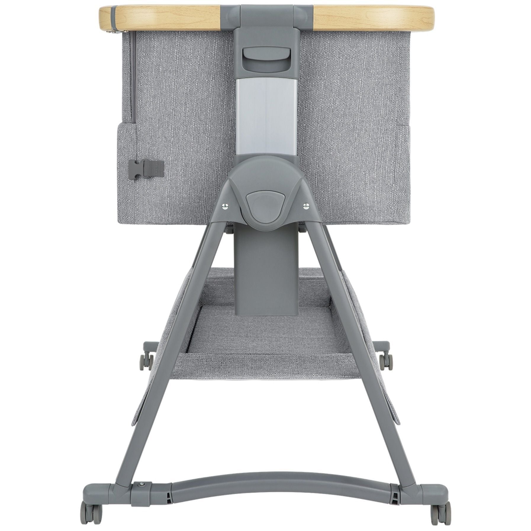 Kikkaboo Bedside Crib Nanna with 7-Positions & Height Adjustment Dark Grey Age-Newborn to 6 Months