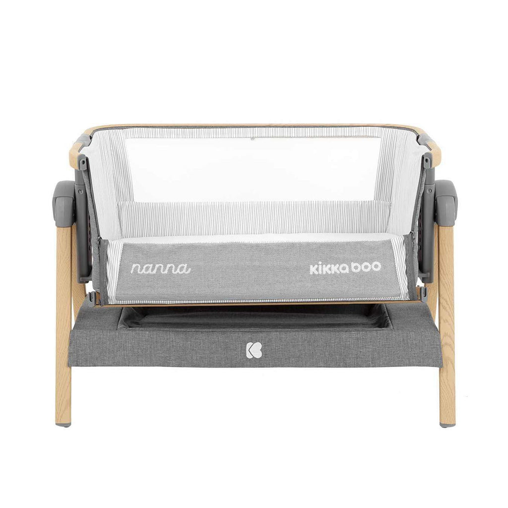 Kikkaboo Bedside Crib Nanna with 7-Positions & Height Adjustment Dark Grey Age-Newborn to 6 Months
