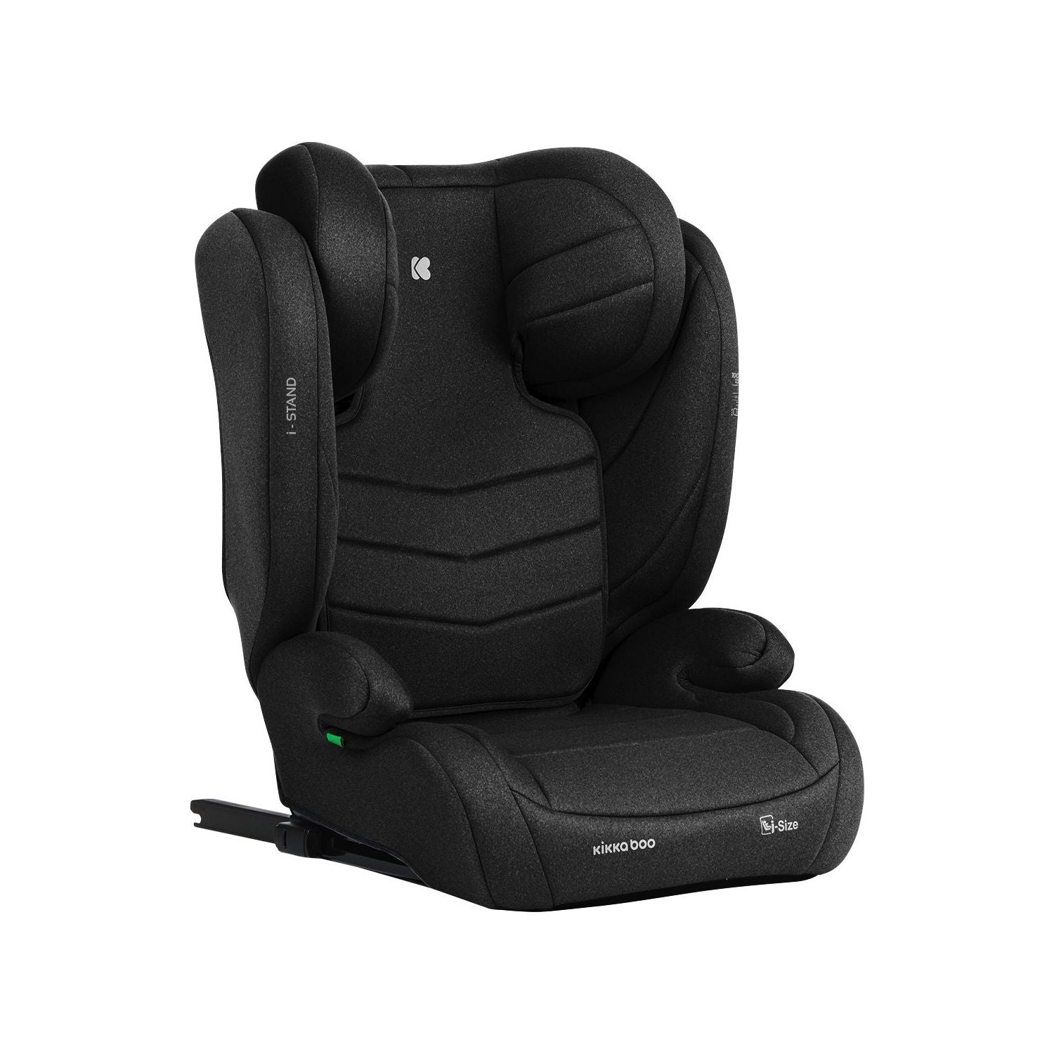Kikkaboo Booster Car Seat I-Stand i-Size with Isofix 100-150 Cm Black Age- 12 Months & Above (15-36 Kg)