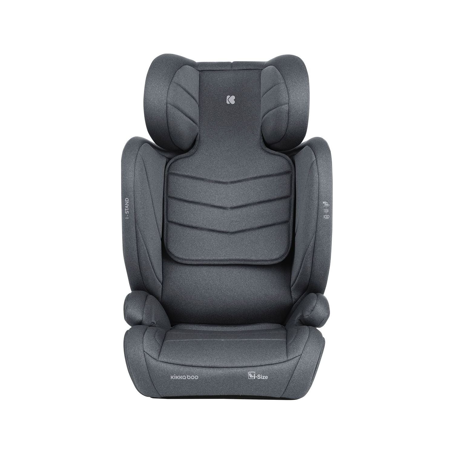 Kikkaboo Booster Car Seat I-Stand i-Size with Isofix 100-150 Cm Dark Grey Age- 12 Months & Above (15-36 Kg)