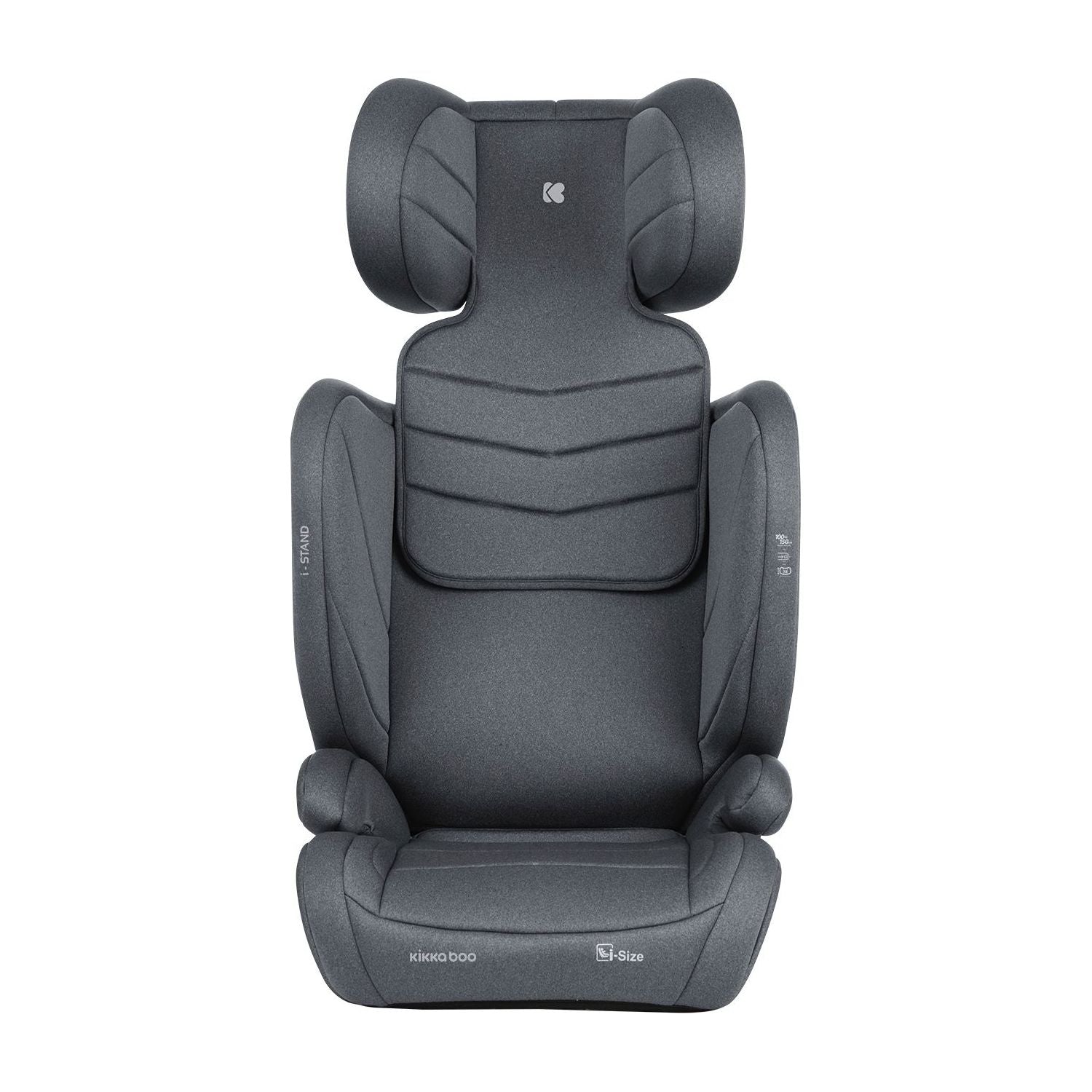 Kikkaboo Booster Car Seat I-Stand i-Size with Isofix 100-150 Cm Dark Grey Age- 12 Months & Above (15-36 Kg)