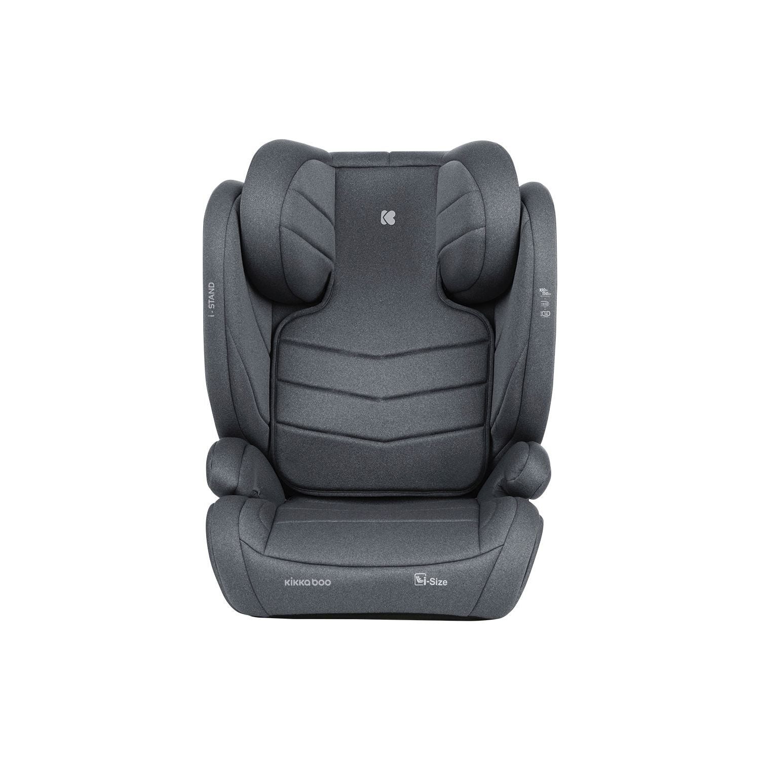 Kikkaboo Booster Car Seat I-Stand i-Size with Isofix 100-150 Cm Dark Grey Age- 12 Months & Above (15-36 Kg)
